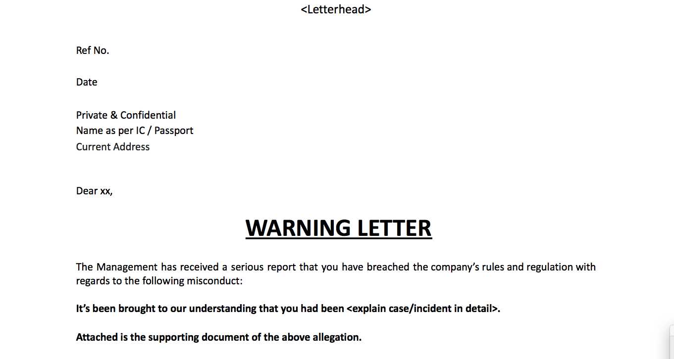 hr letter template