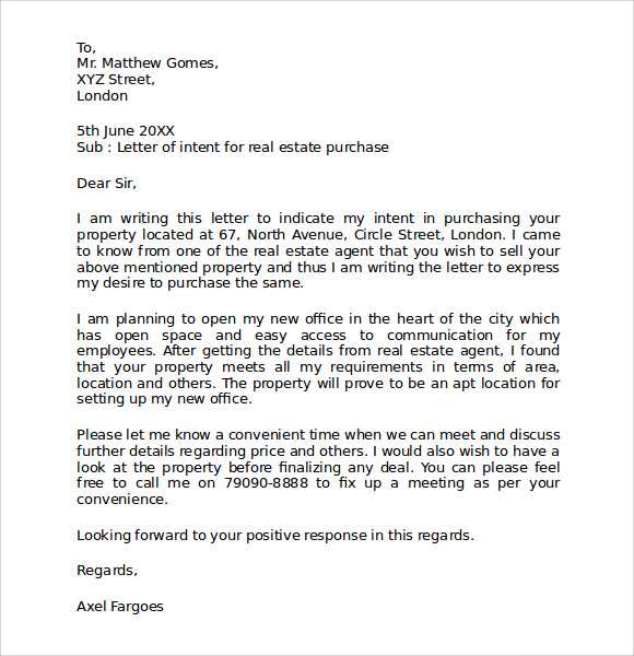 real estate letter to seller template