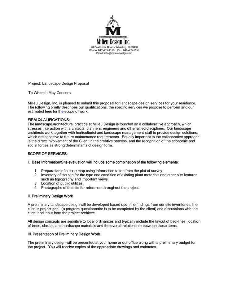 interior design proposal letter template