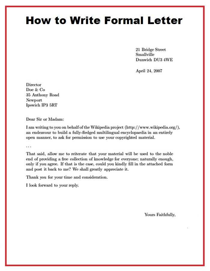 formal change of address letter template