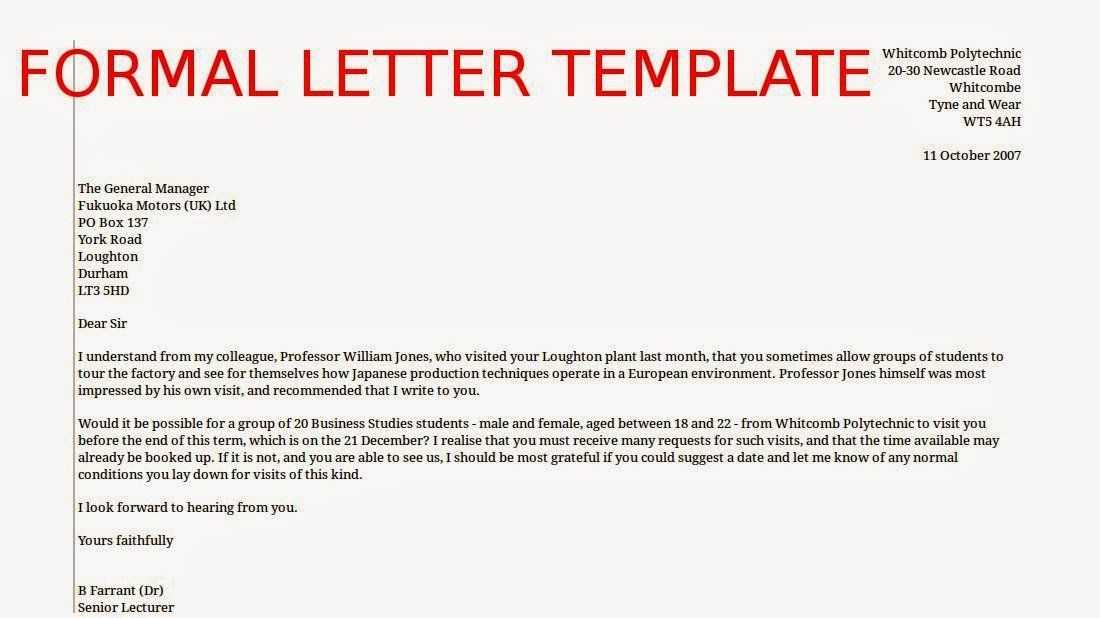 formal collection letter template