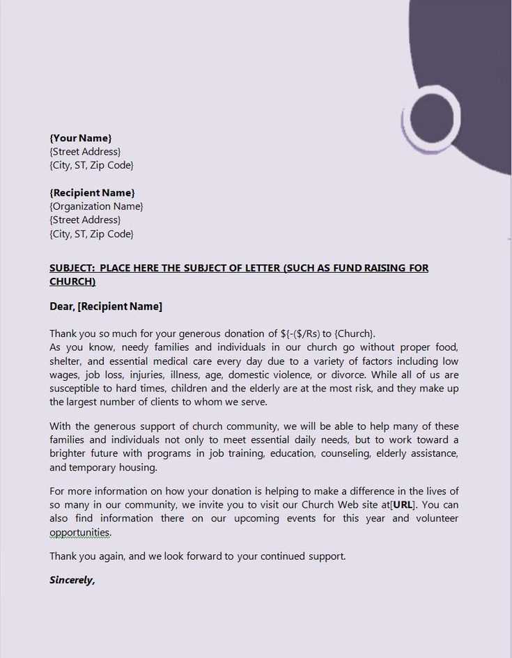 formal letter template on letterhead