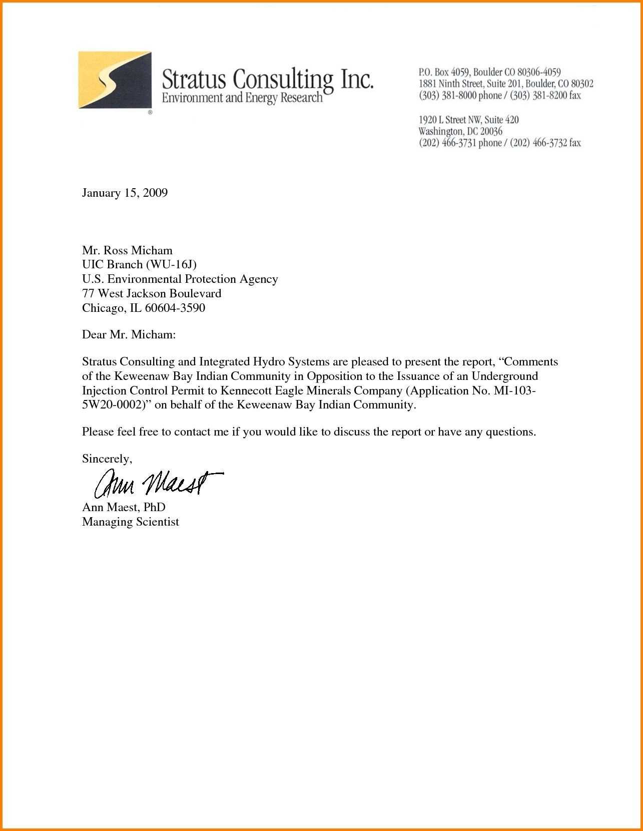 formal letter template on letterhead