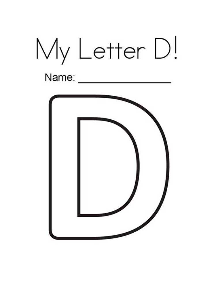 letter d printable template