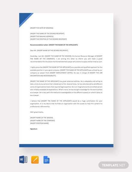 professional letter template google docs