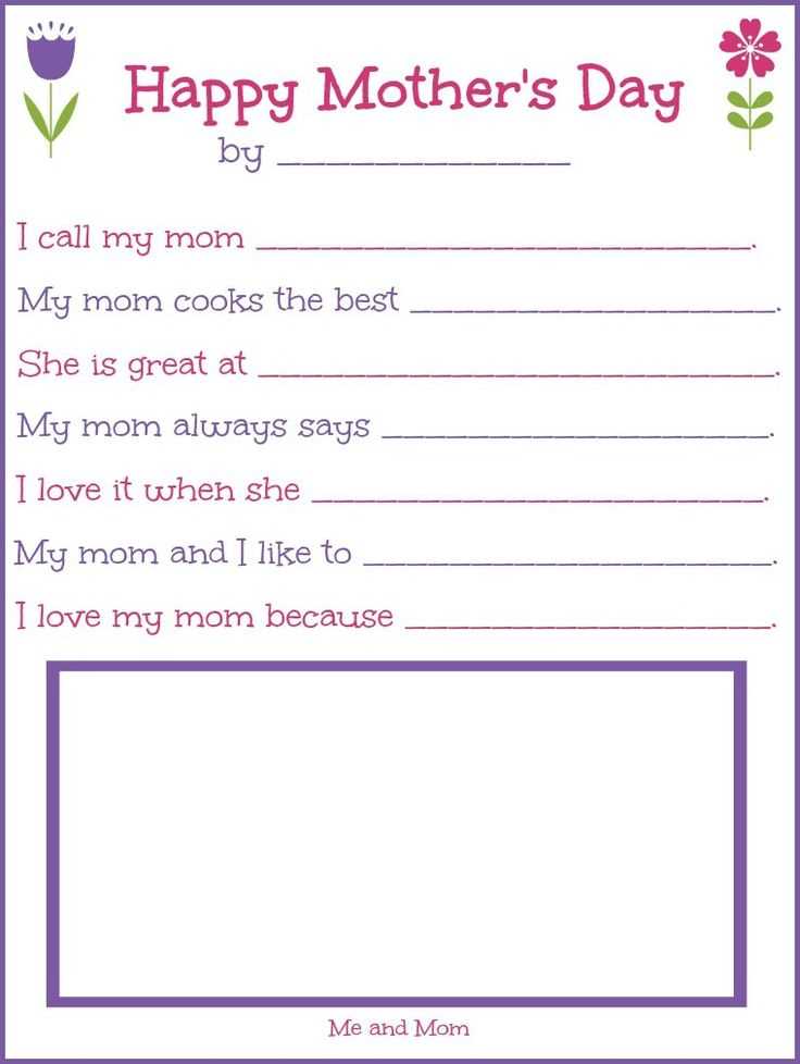 mothers day letter template