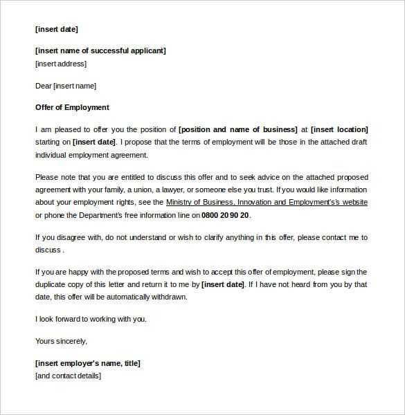 free appointment letter template