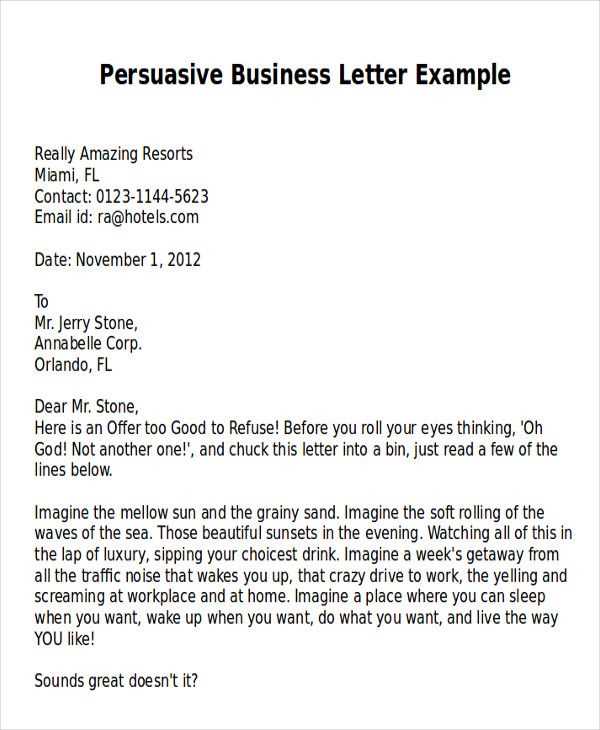 how to write a persuasive letter template
