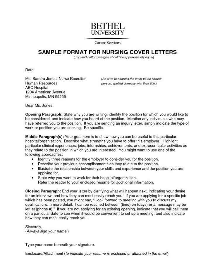 nursing resume cover letter template free