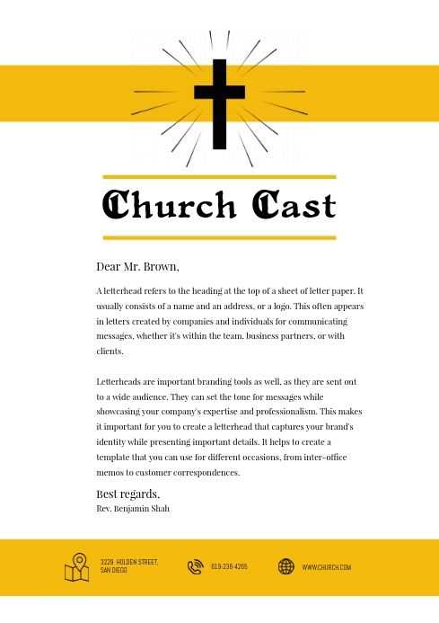 free church letter templates