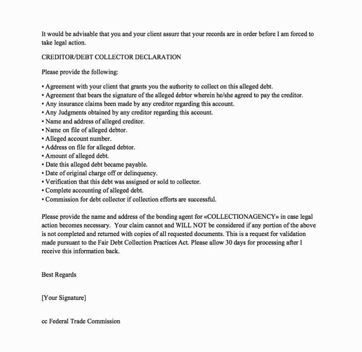 free debt dispute letter template