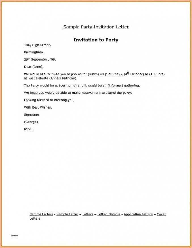 template of invitation letter