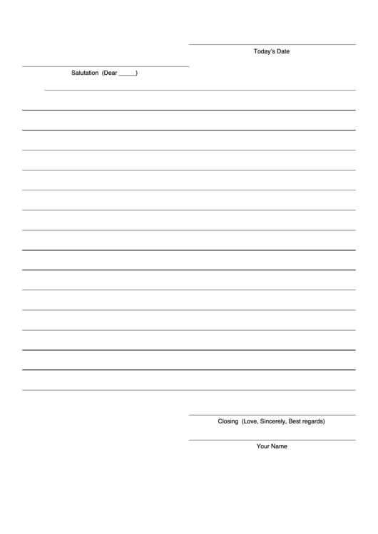 free friendly letter template printable