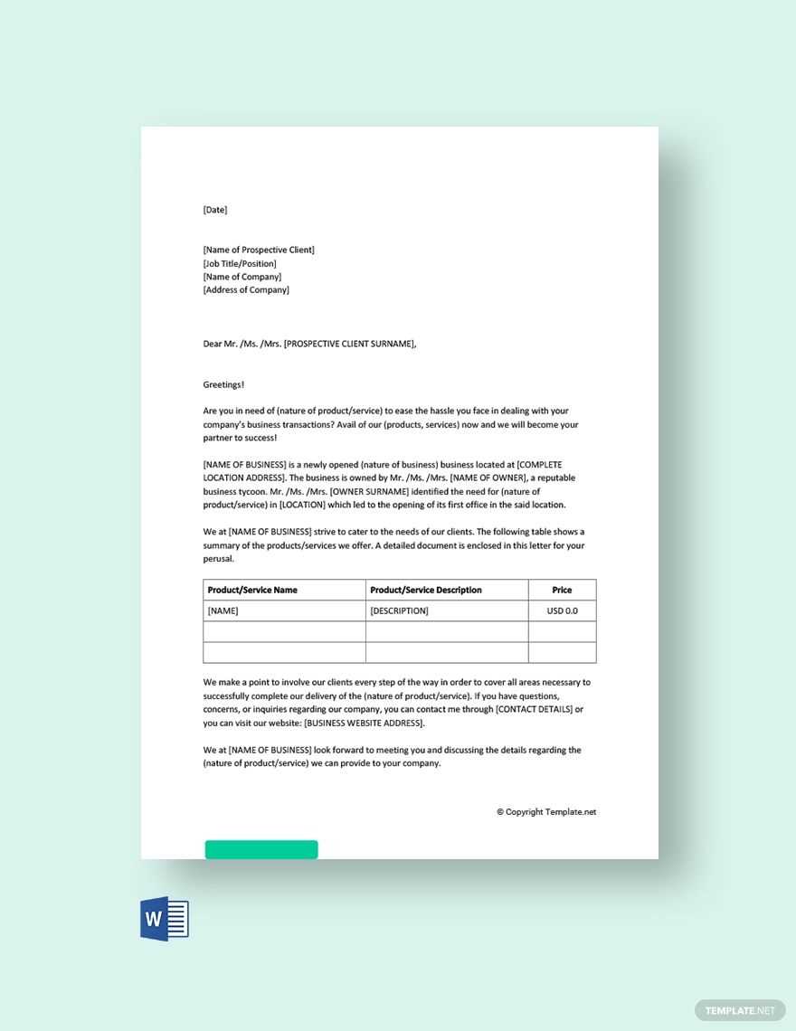 letter template docs