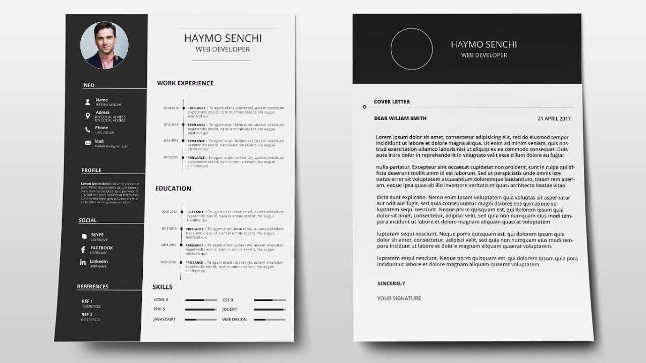 cover letter design template