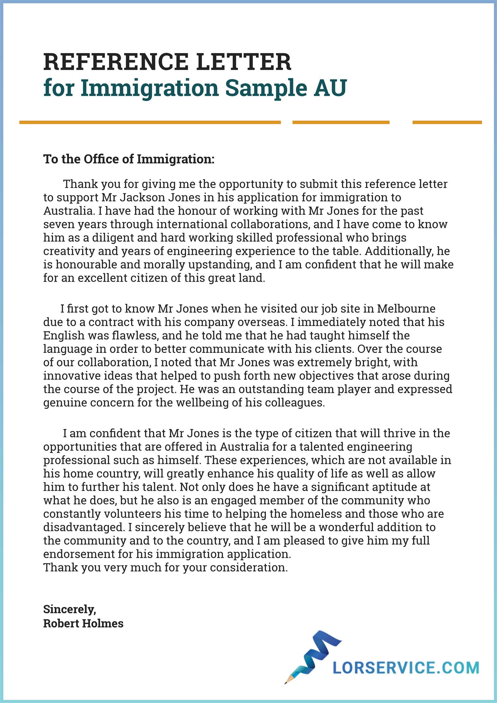 letter of recommendation for immigration template