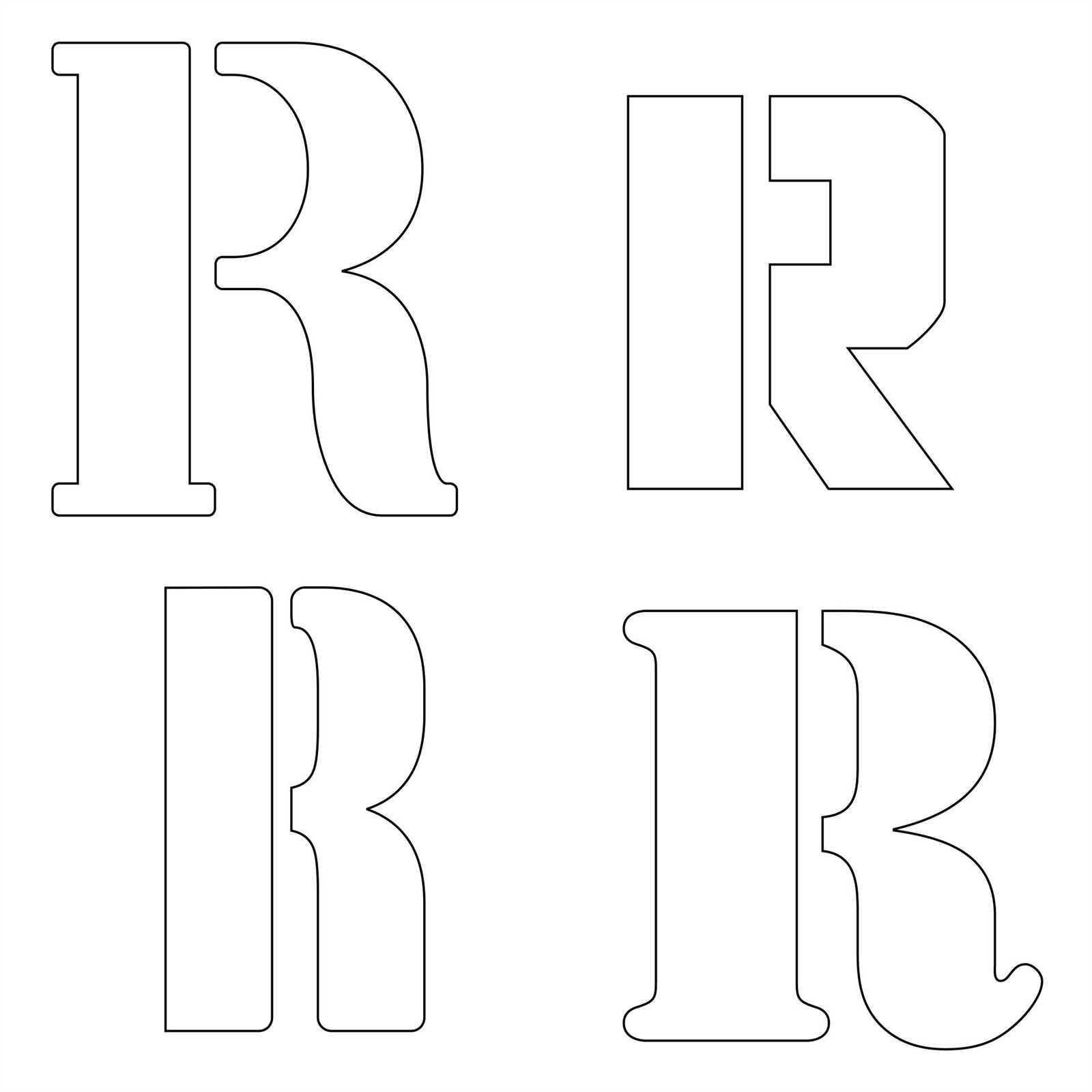 free large letter stencil templates