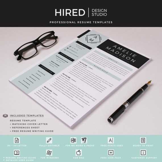 free matching cover letter and resume templates