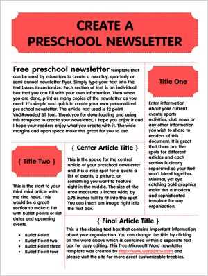 free news letter template