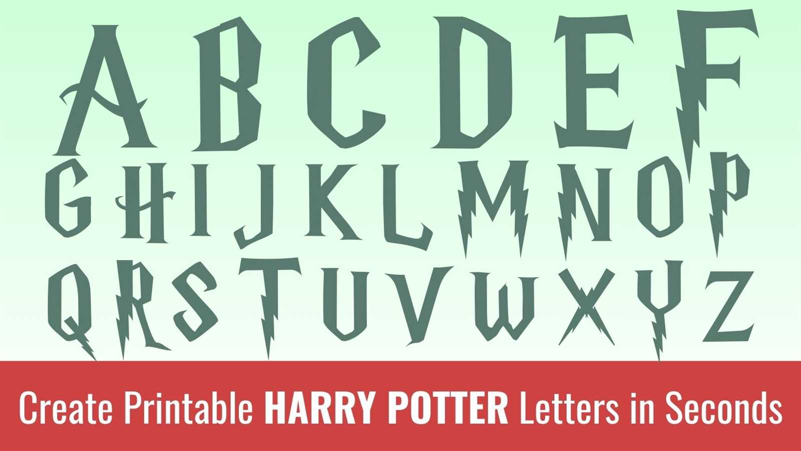 harry potter letter font template