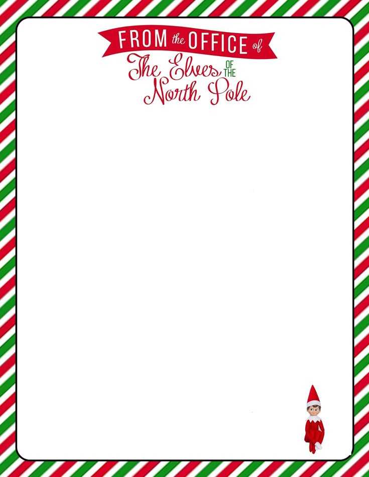 free printable santa elf letter template