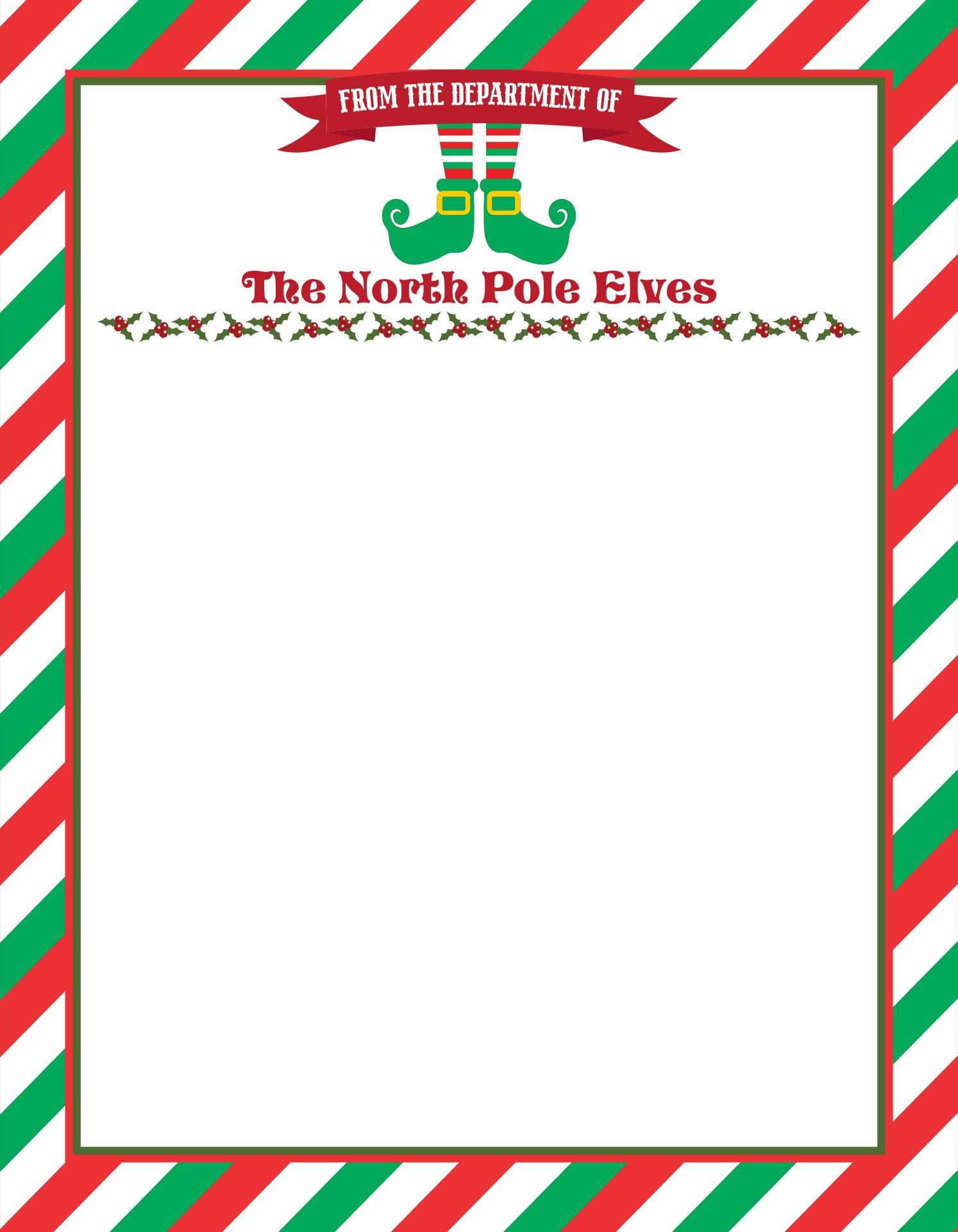 free elf letter template printable pdf