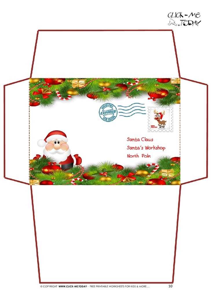 free santa letter envelope template