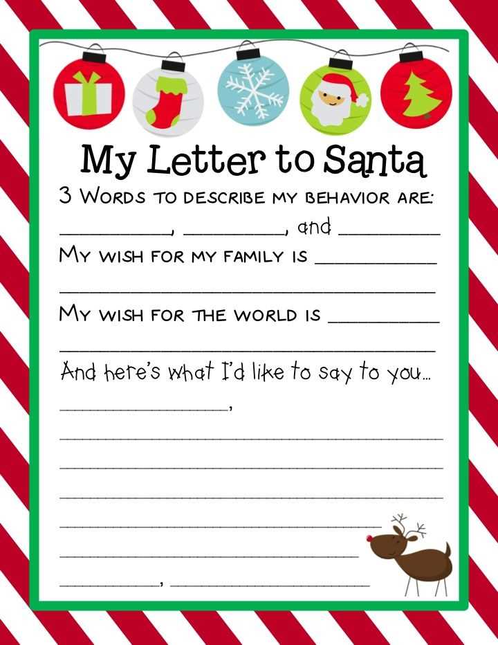 free santa letter printable templates