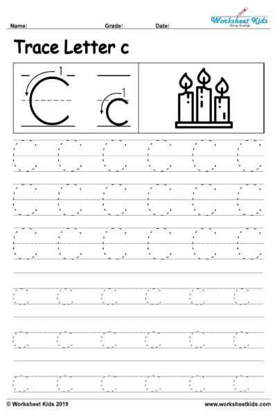 letter tracing templates for kindergarten