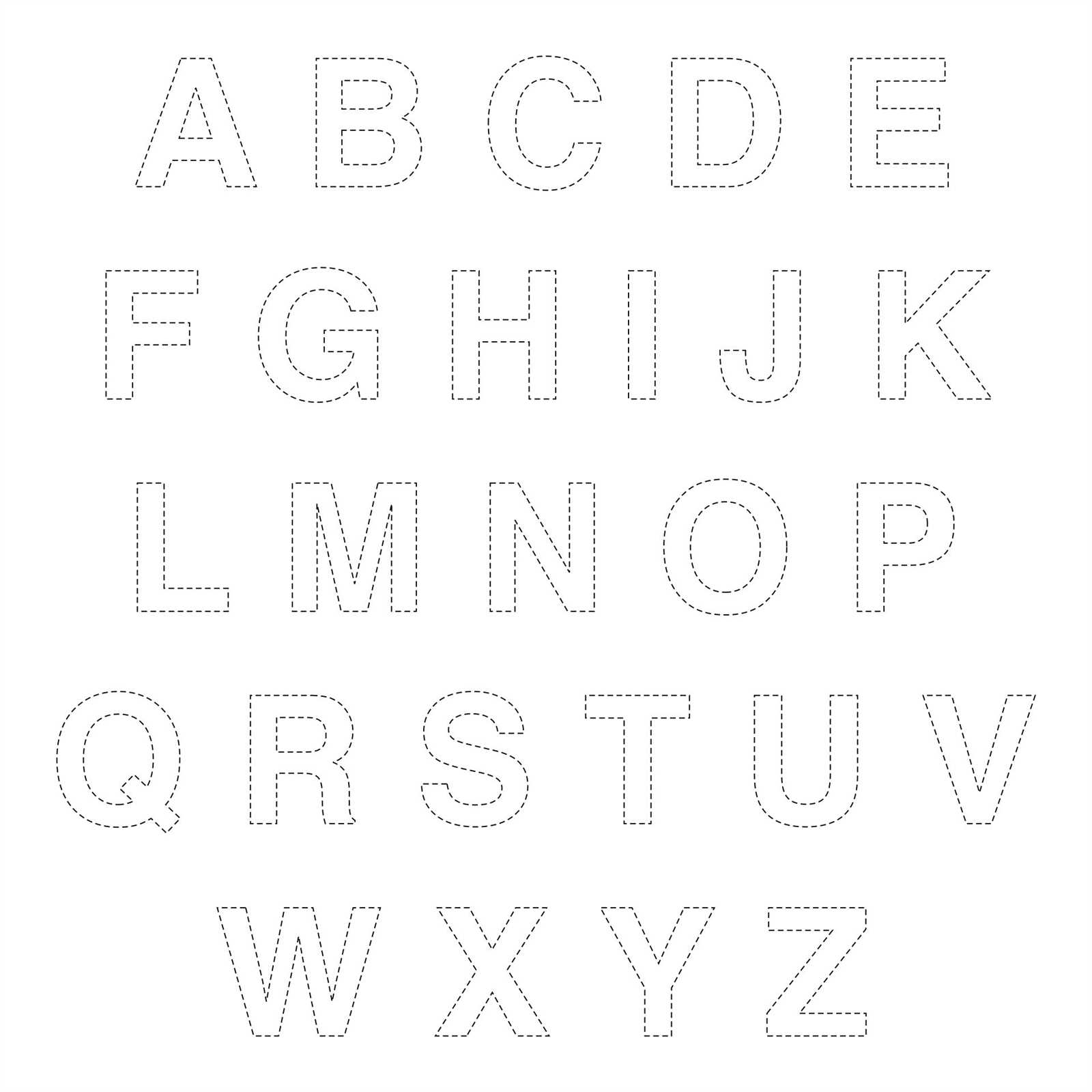 cut out alphabet letter templates