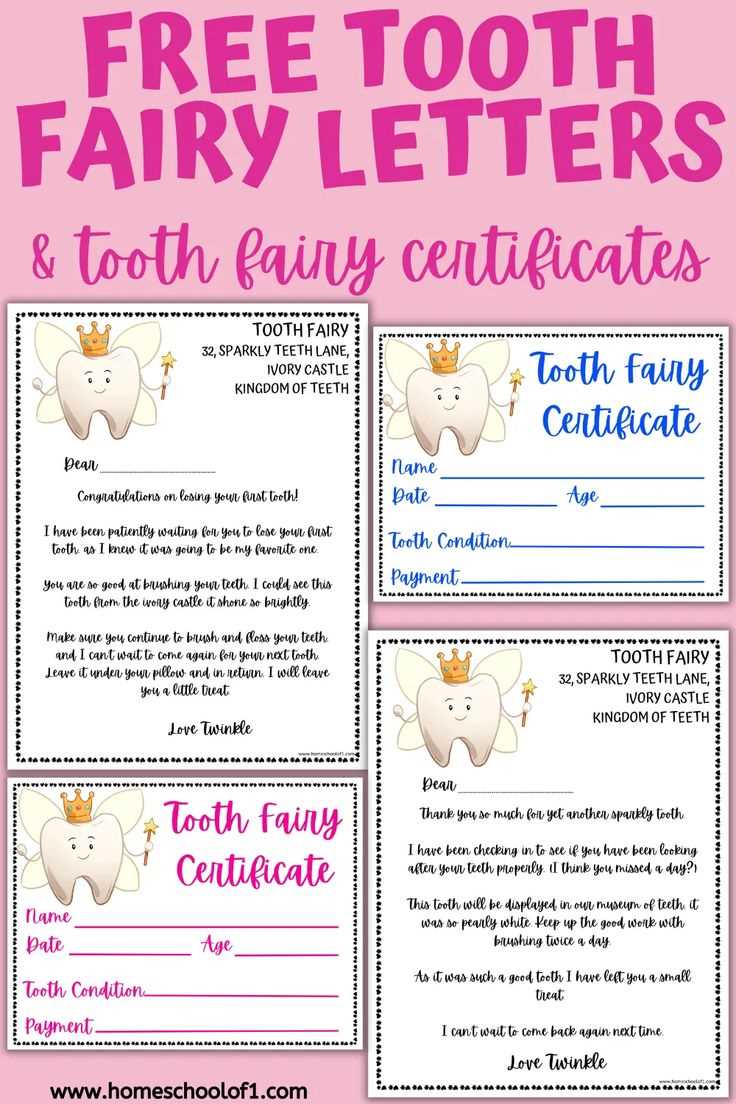 free tooth fairy letter template