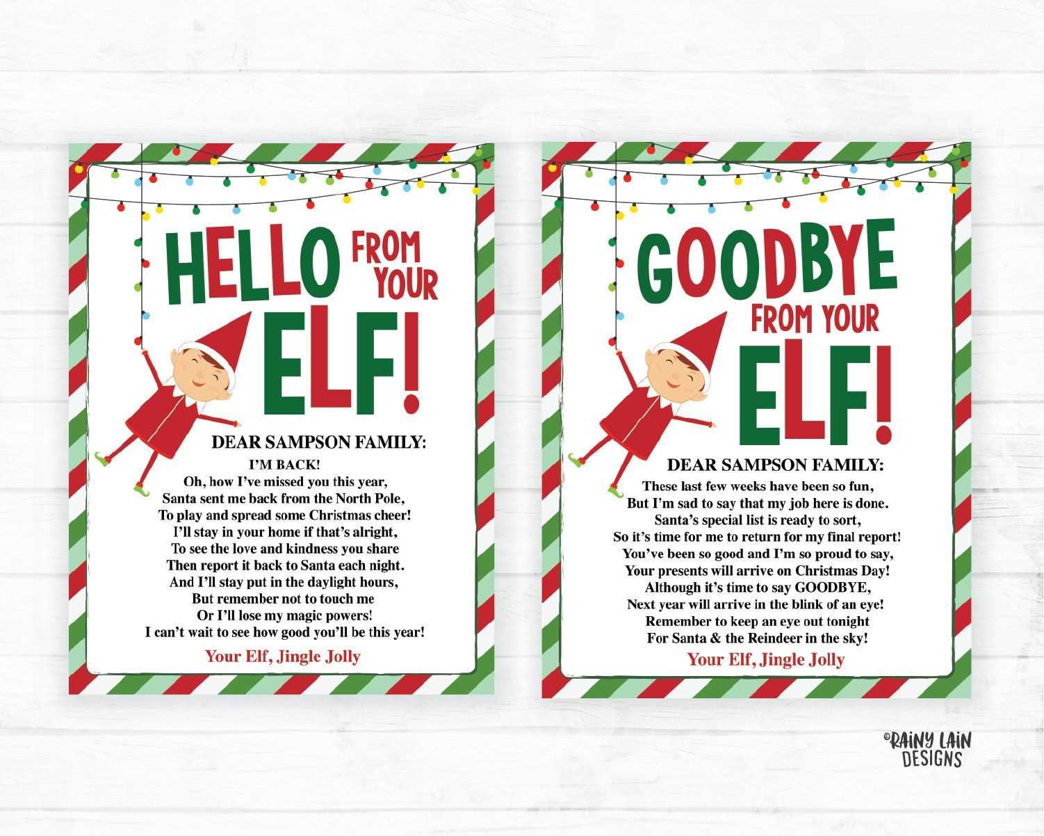 goodbye letter from elf on the shelf template