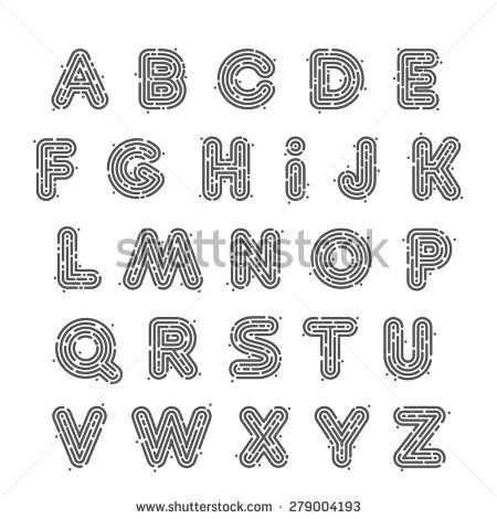 alphabet letter template design