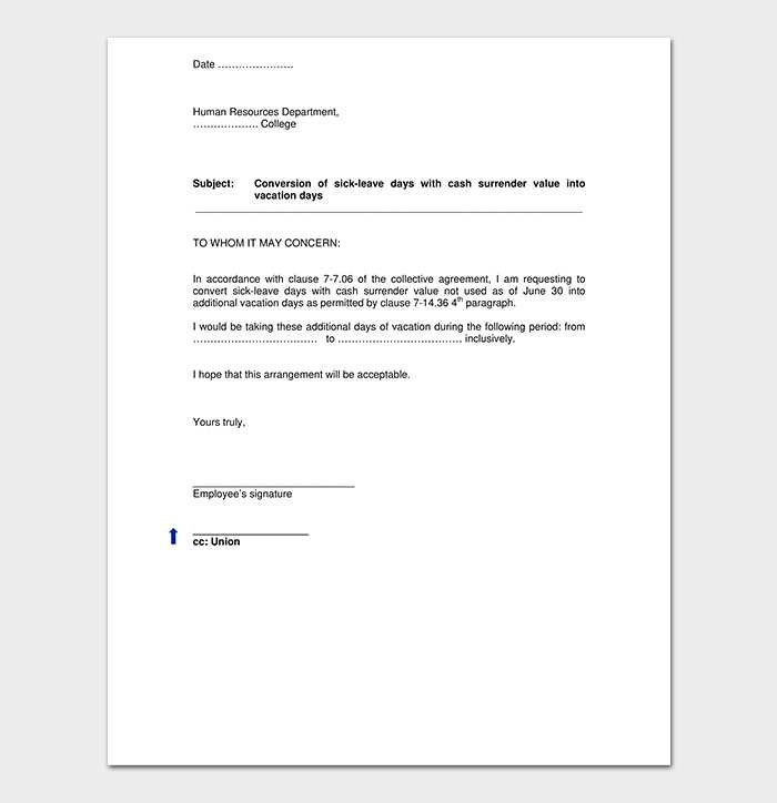 sabbatical leave letter template