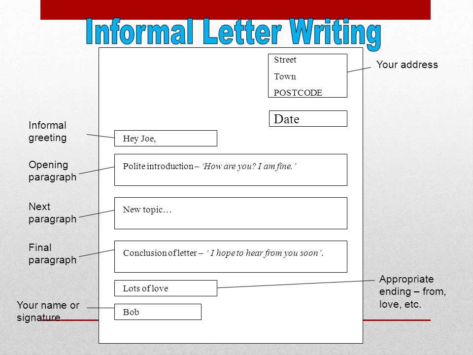 template for personal letter