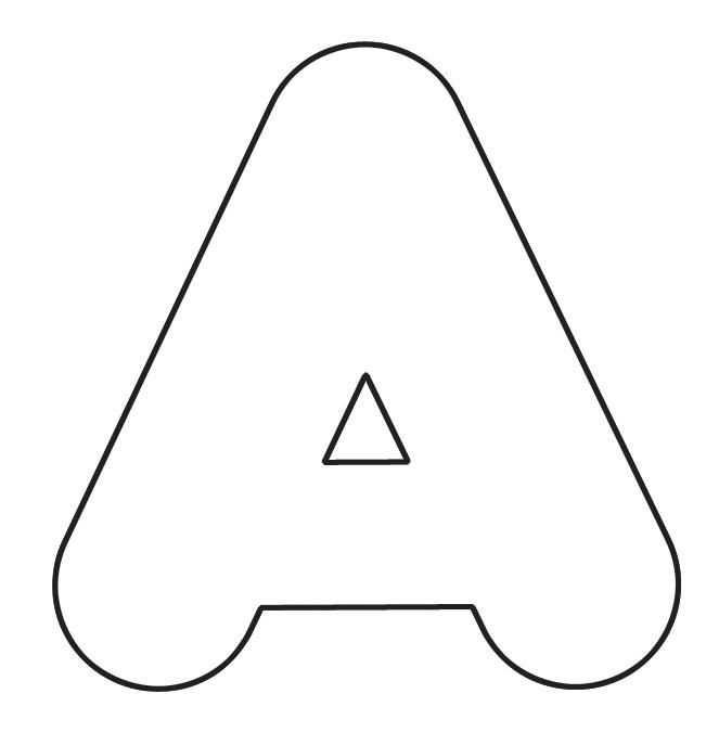 block letter a template