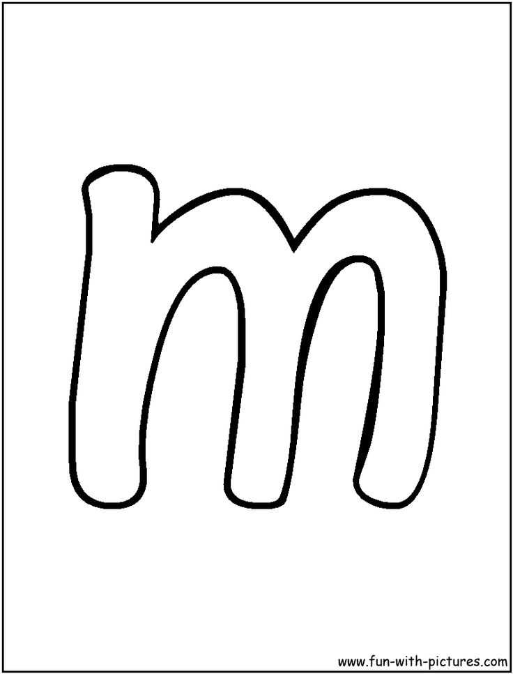 m&m letter m template