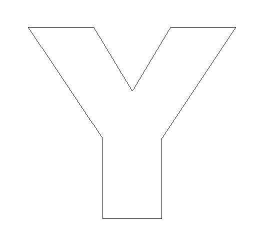 large letter y template