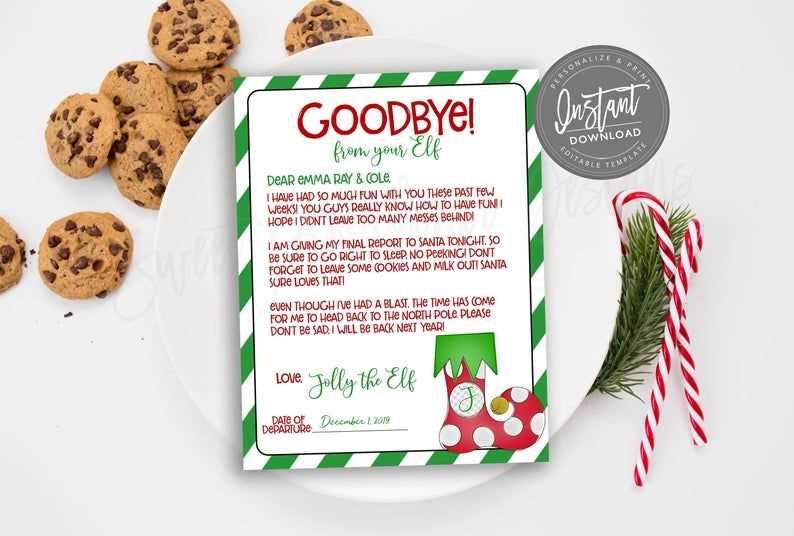 elf letter template editable free