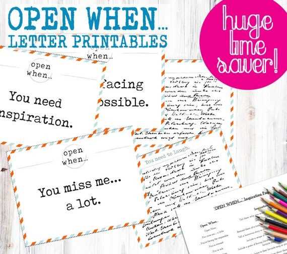 open when letter templates printable