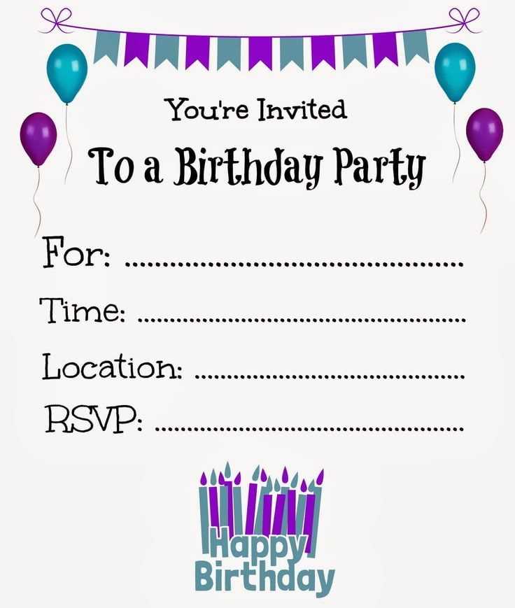 birthday invitation letter template