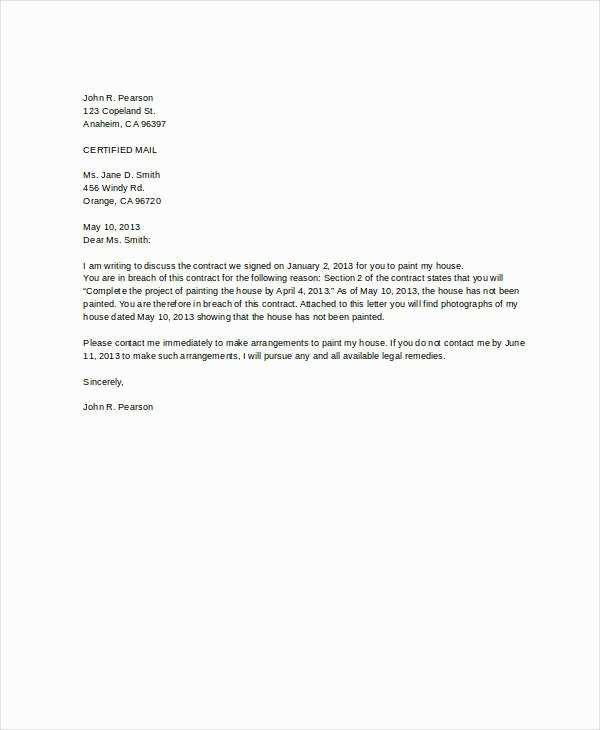 contractor demand letter template