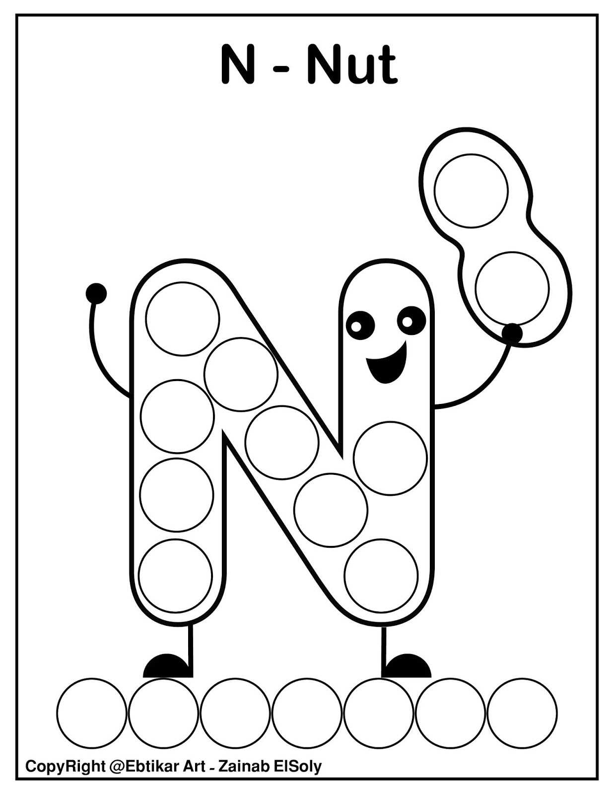 letter n template for preschool