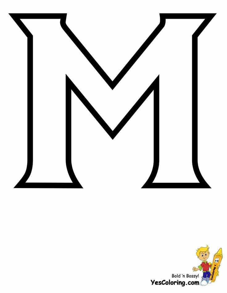 block letter m template