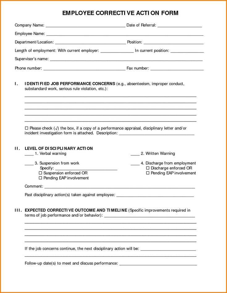 corrective action letter template