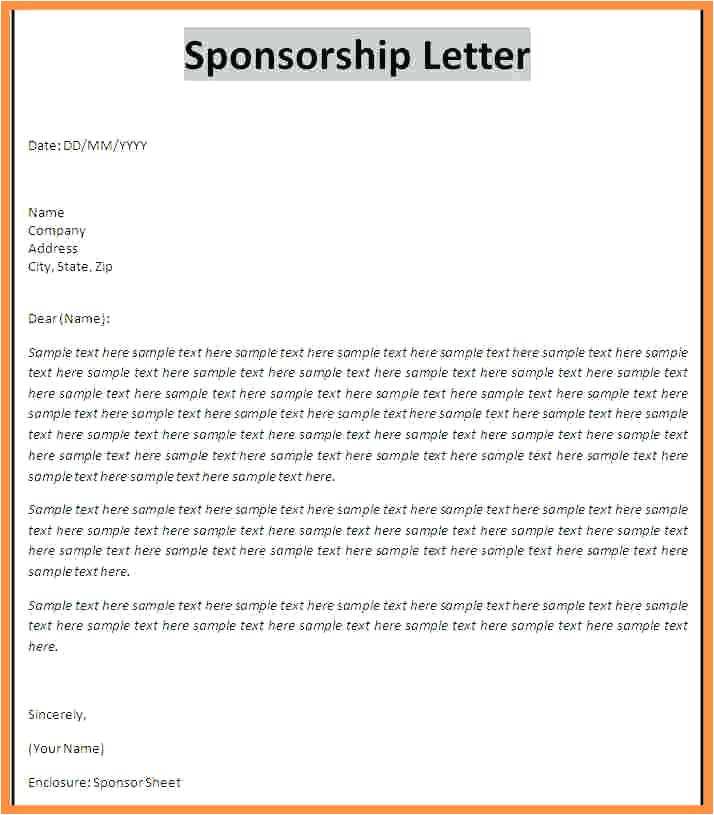 sponsorship proposal letter template