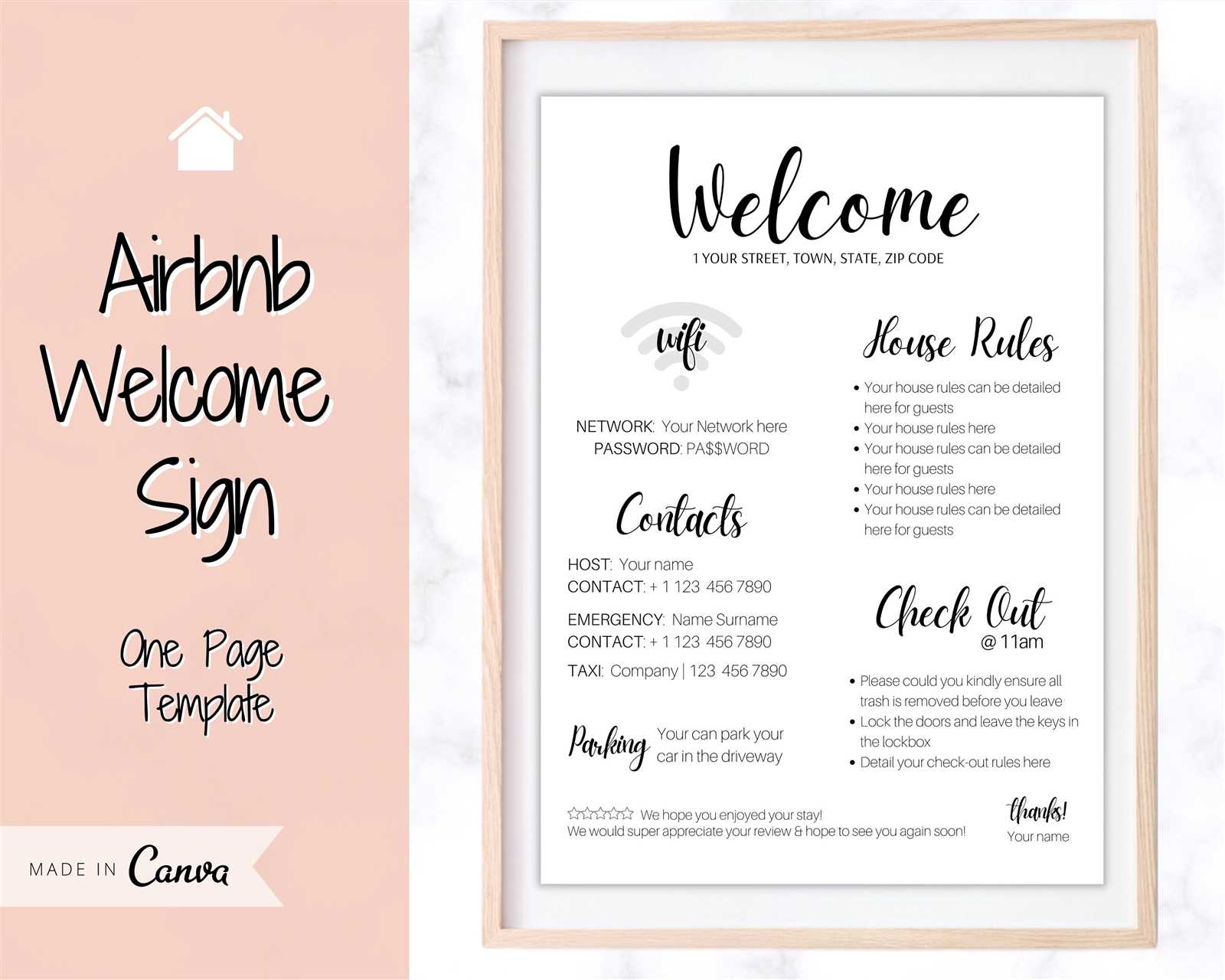 rental welcome letter template