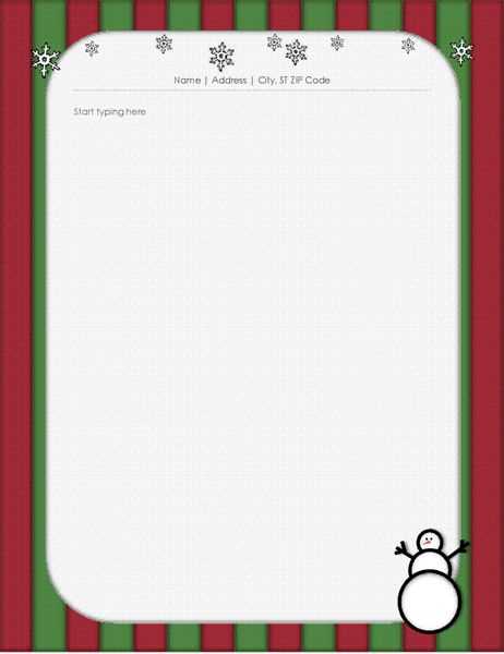 holiday letter template microsoft word