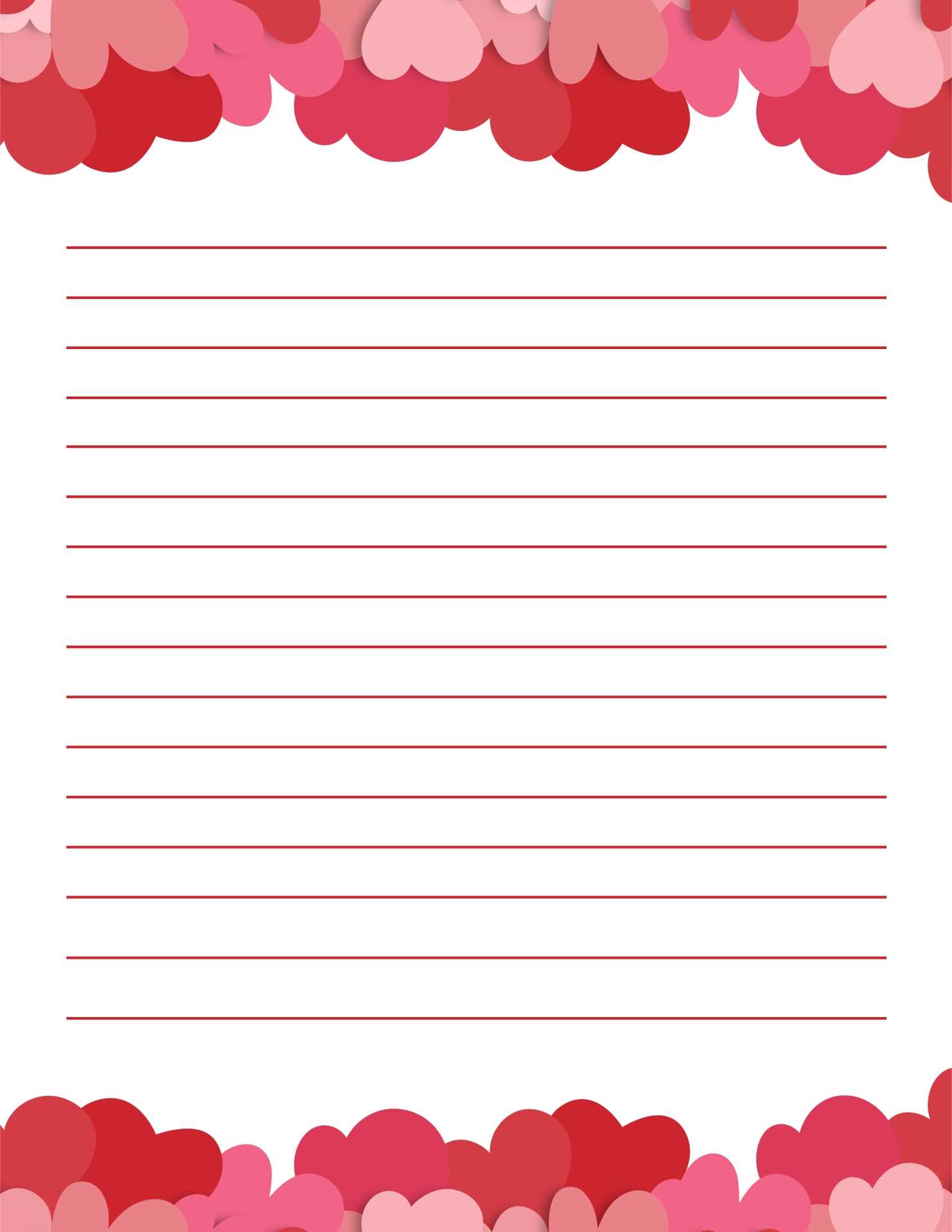 love letter stationery template