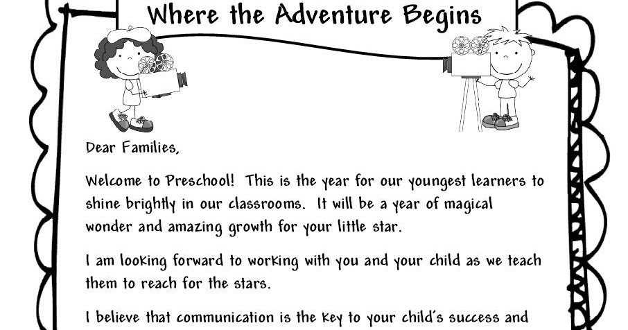 preschool welcome letter to parents from teacher template